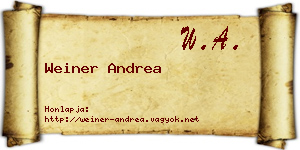 Weiner Andrea névjegykártya